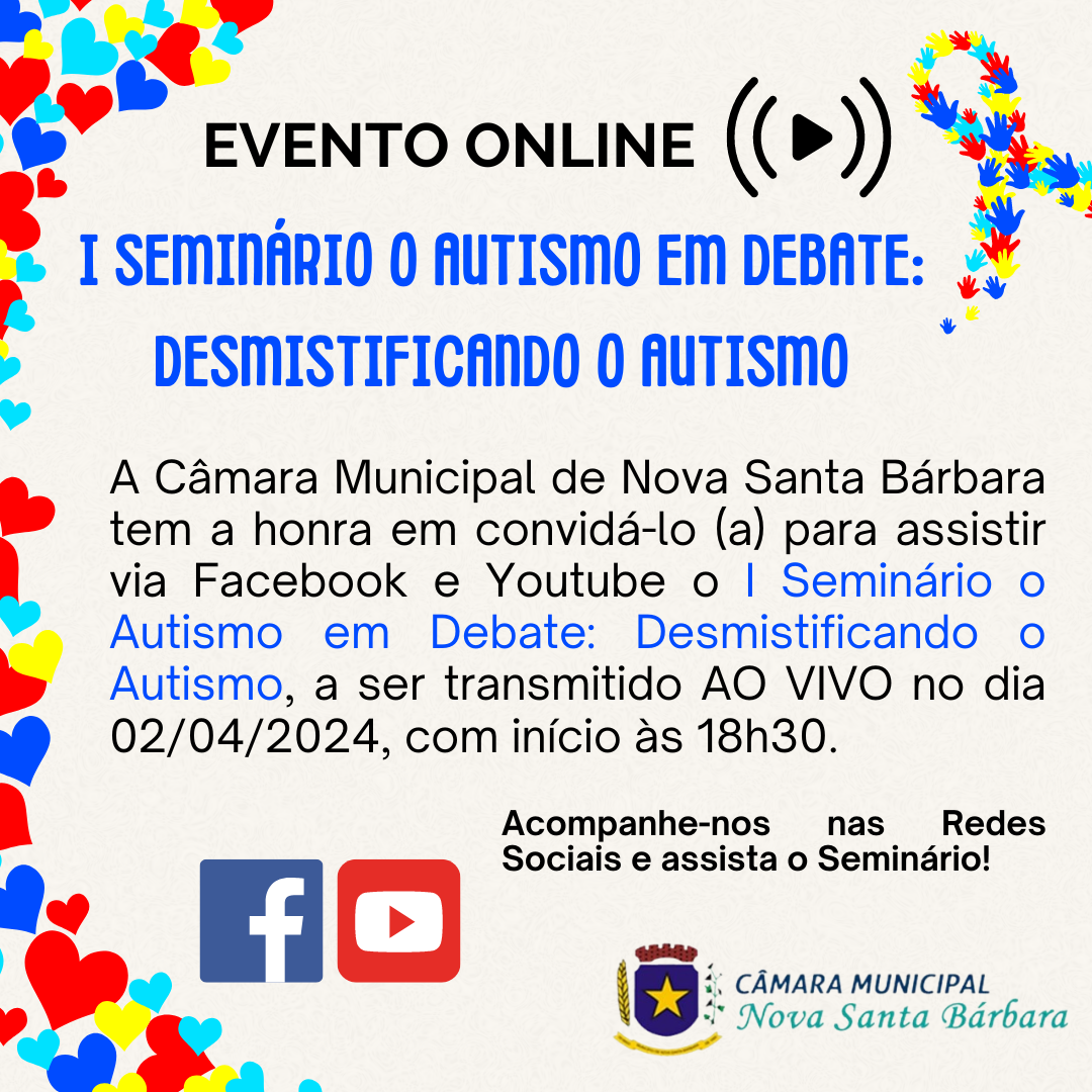 EVENTO ONLINE: I Seminário o Autismo em Debate: Desmistificando o Autismo