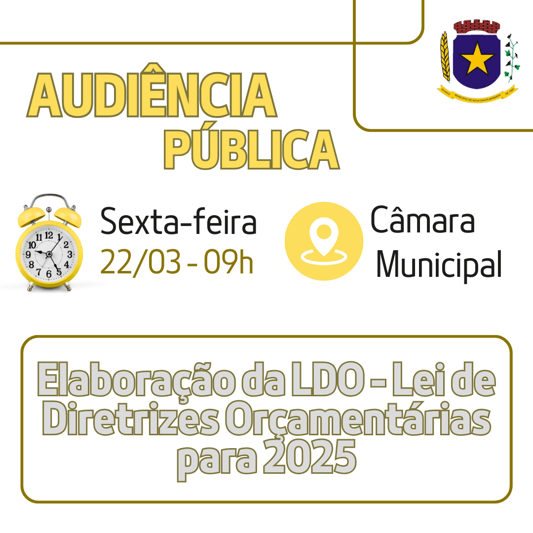 Audiência Pública - Elaboração do LDO 2025 - 22/03/2024